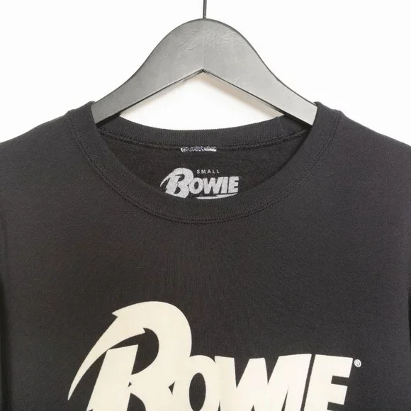 Bowie ⚡️ Brooklyn Museum Navy Flocked Sweatshirt - Size S - Picture 5 of 6